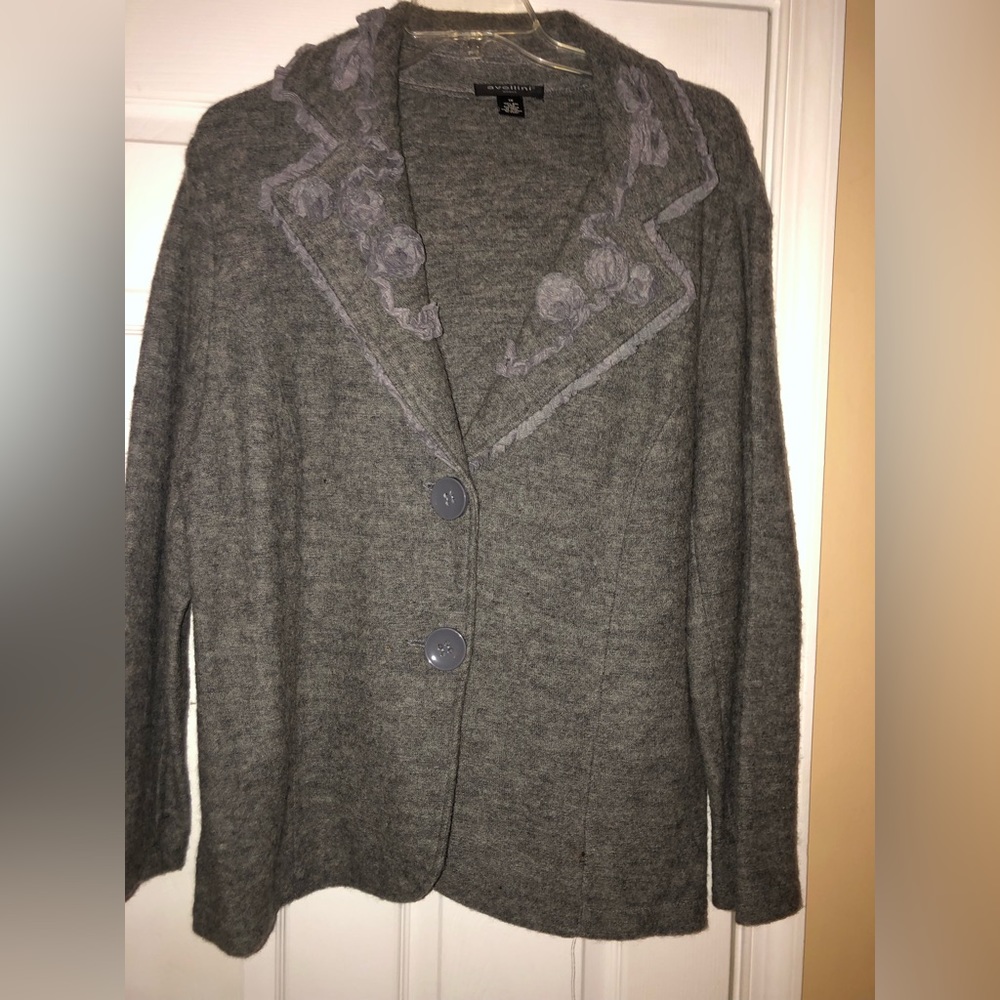 Gray Women's Cardigan Sweater